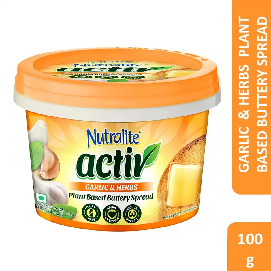 Nutralite Activ Plant Based Buttery Spread  Garlic & Herbs