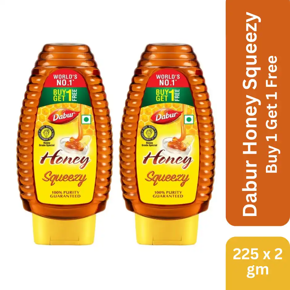 Dabur Honey Squeezy  100 Pure   Buy 1 Get 1 Free