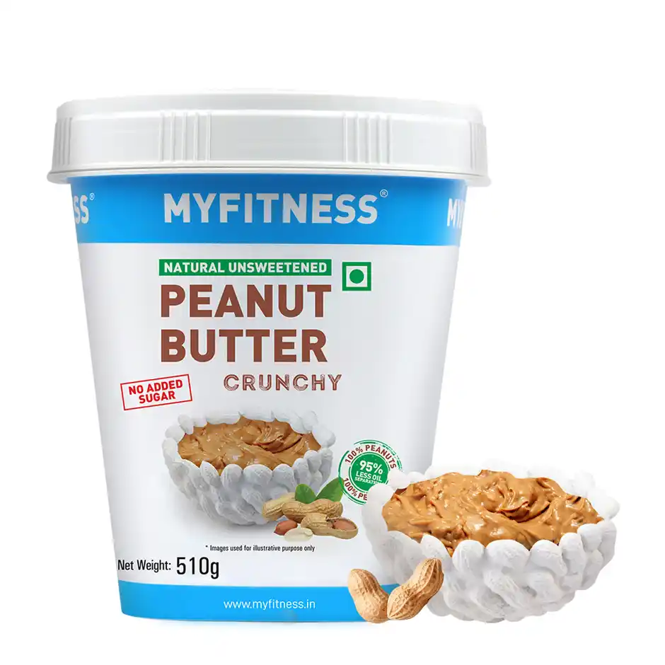 MyFitness All Natural Peanut Butter Crunchy Spread  No Sugar High Protein