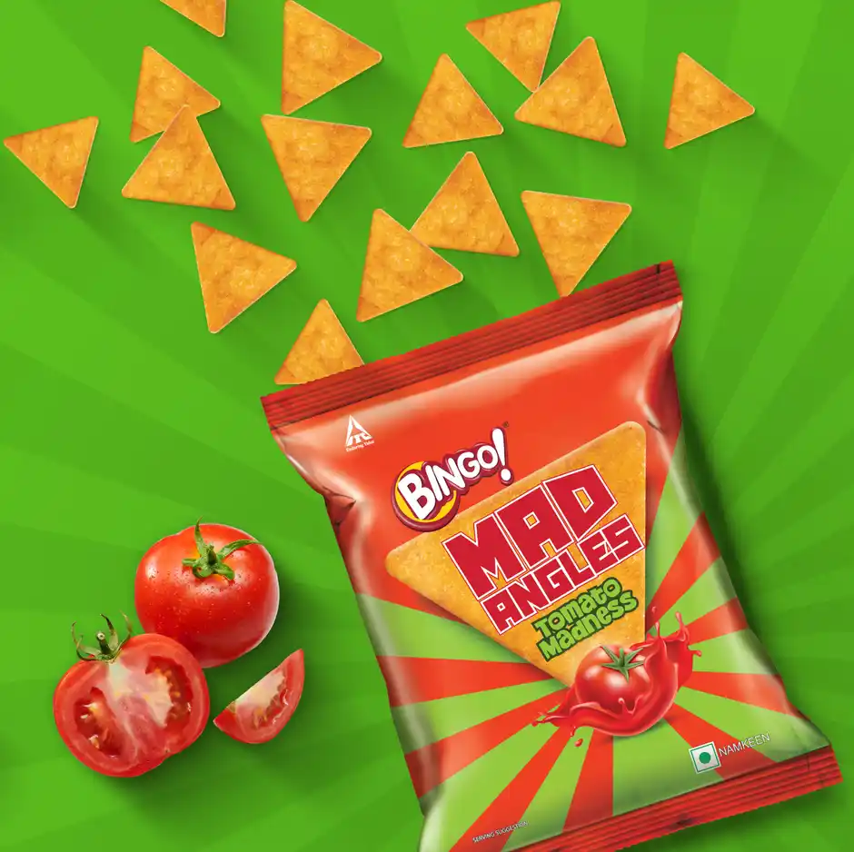 Bingo Mad Angles Tomato Madness  Tangy & Crunchy