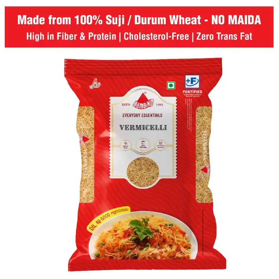 Bambino Regular Vermicelli Seviyan  Pure Suji  No Maida  Protein Rich