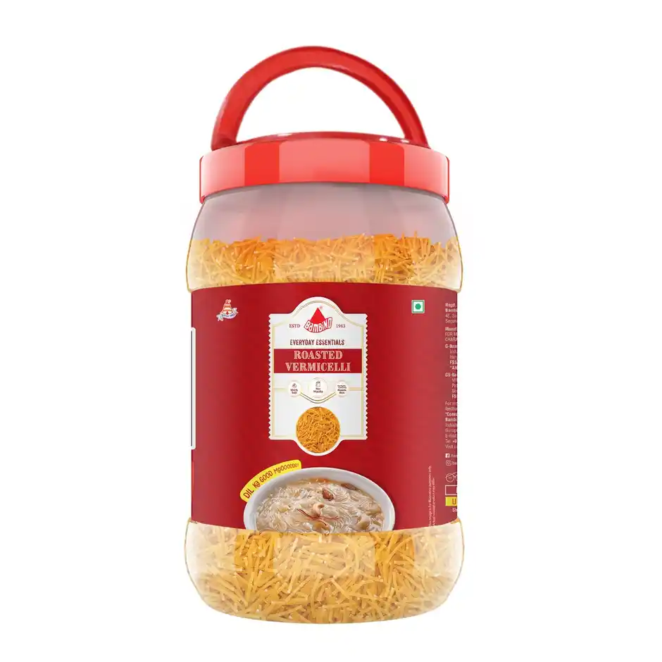 Bambino Roasted Vermicelli Seviyan Jar  Pure Suji  No Maida  Protein Rich