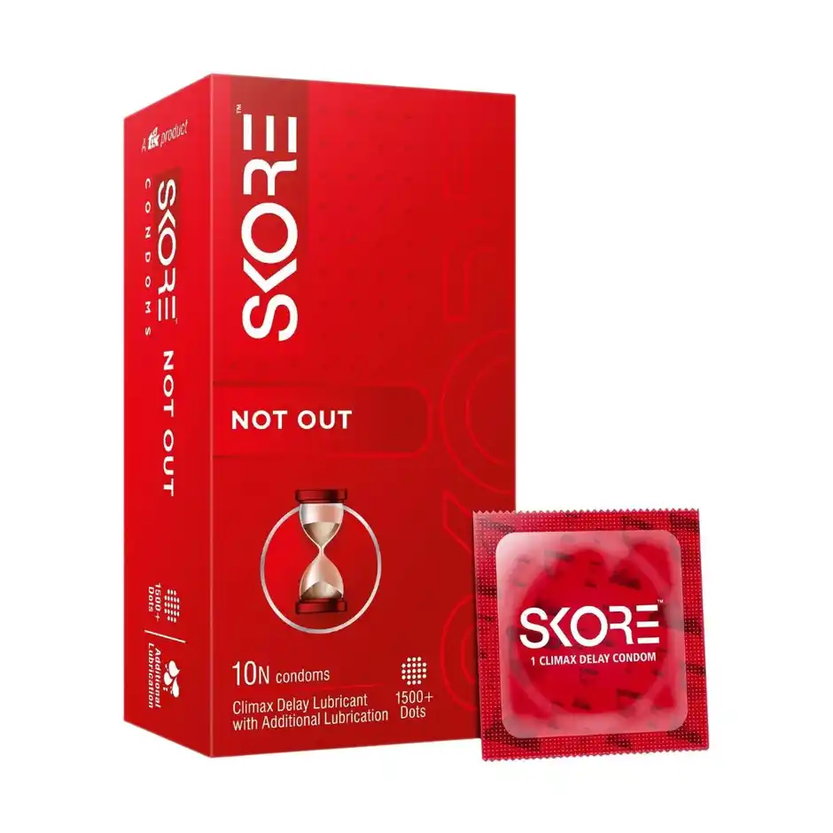 Skore Not Out Condoms  Climax Delay & Dotted