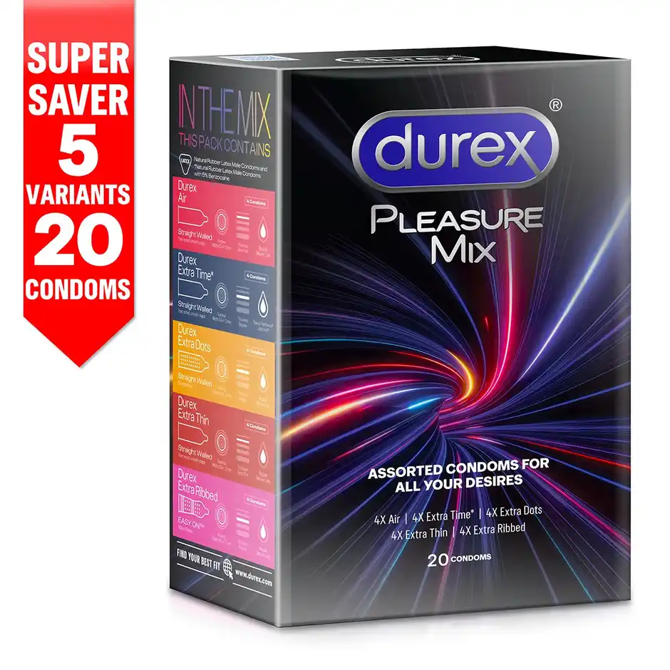 Durex 5 in 1 Pleasure Pack  Assorted Condoms