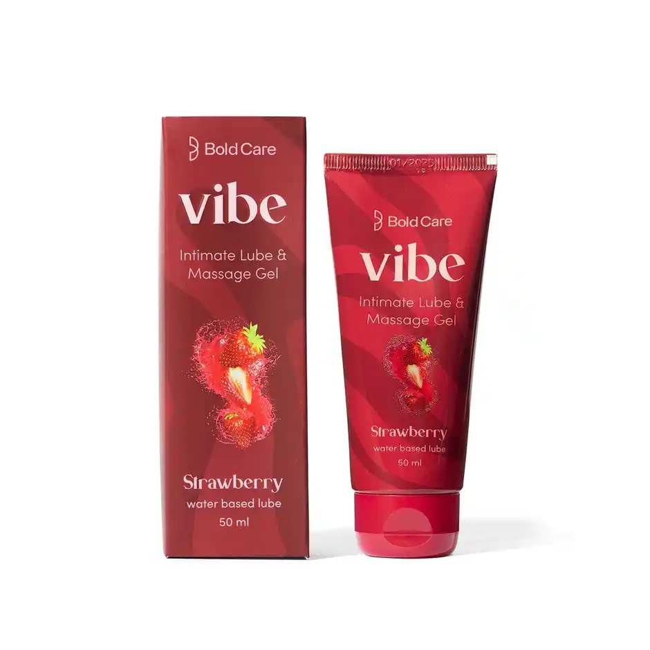 Bold Care Vibe Strawberry Water Based Edible Lubricant