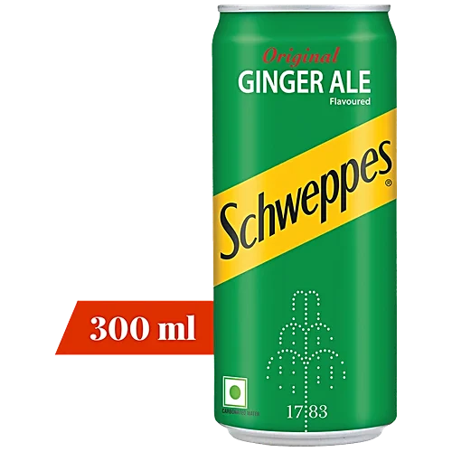 Schweppes Original Ginger Ale Flavoured Soft Drink  Refreshing Taste & Delicious Flavour