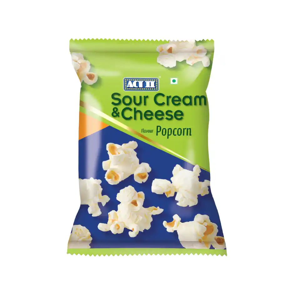 ACT II Ready To Eat Popcorn  Sour Cream & Cheese Flavour  Onthego Snacks