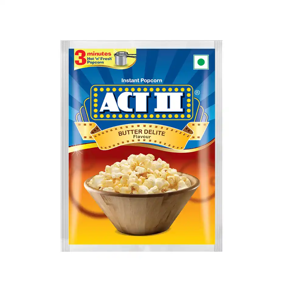 Act II Instant Butter Delite Popcorn  Hot & Fresh in 3 mins