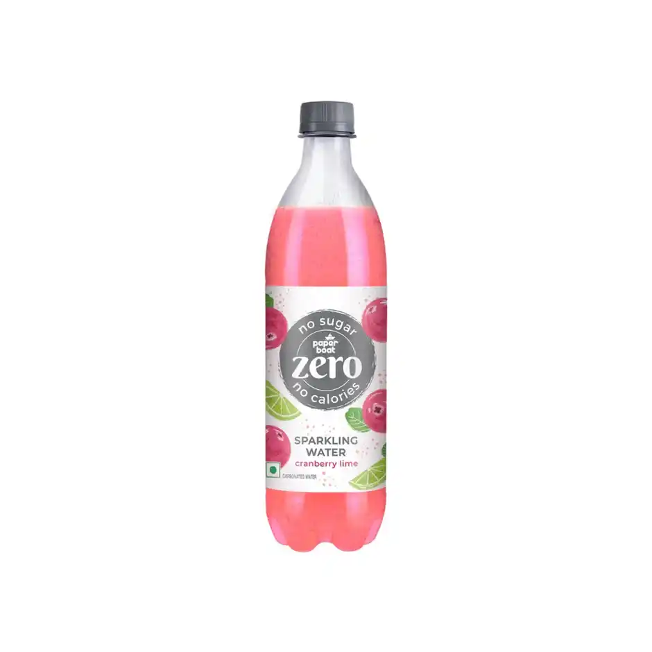 Paper Boat Zero Sugar Cranberry Lime Sparkling Water  Sugar Free Cold Drink