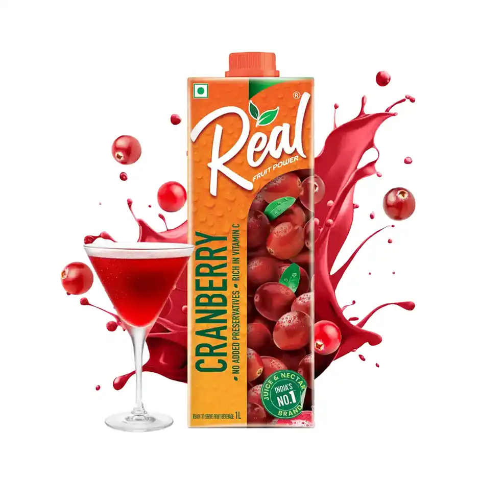 Dabur Real Fruit Power Cranberry Juice  Refreshing & Fruity