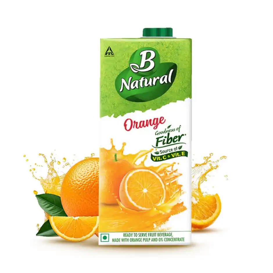 B Natural Orange Juice  Pulp  No Concentrate