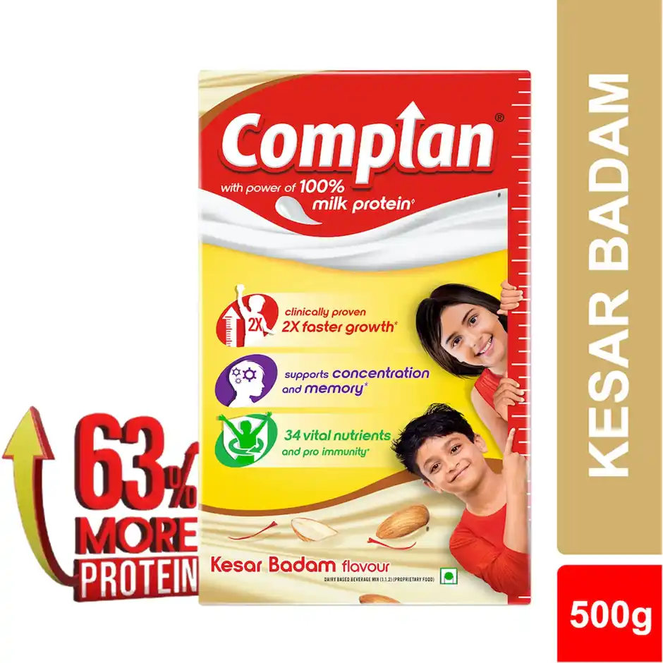 Complan Kesar Badam Drink Mix  For 5 years Kids