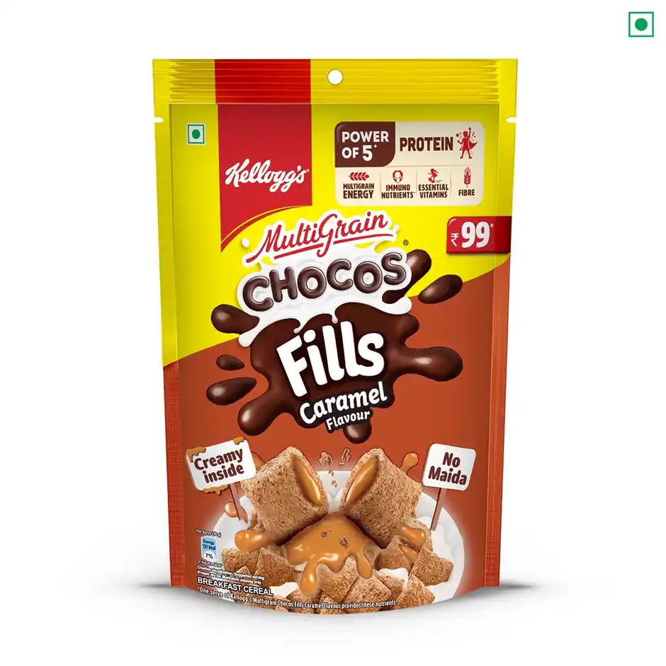 Kelloggs Chocos Fills  Caramel flavoured  0 Maida  Multigrain