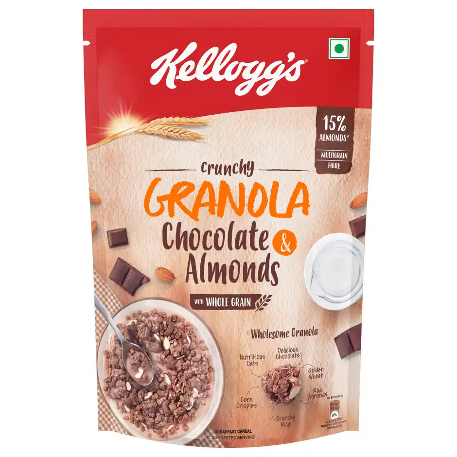 Kelloggs Crunchy Granola Chocolate and Almond Muesli Power Breakfast