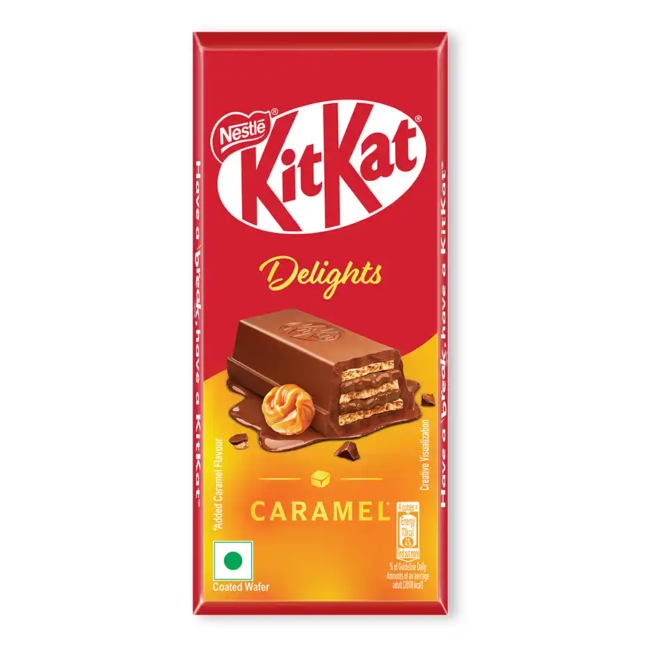 Nestle KitKat Delights Caramel Choco Coated Wafer Chocolate Bar