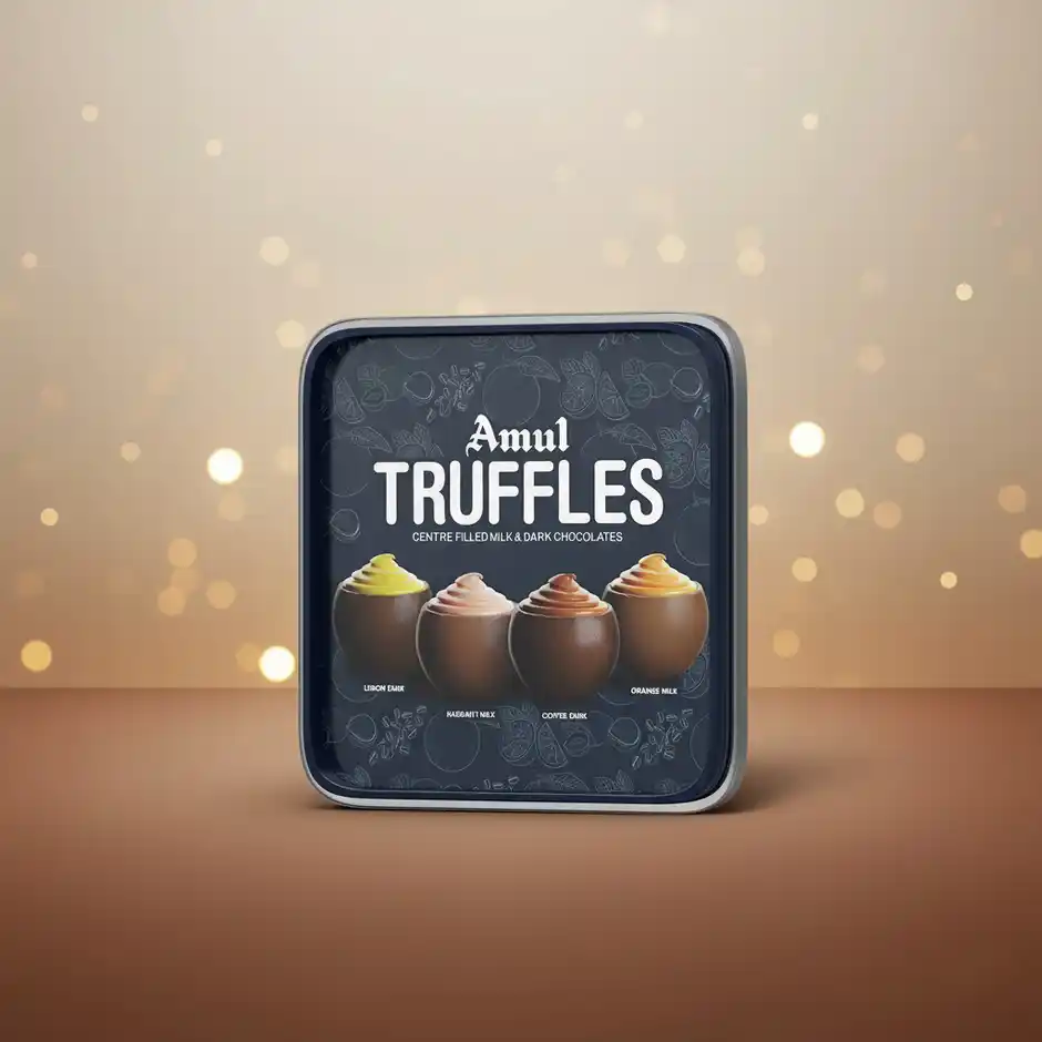 Amul Truffles Centre Filled Milk & Dark Chocolates Tub