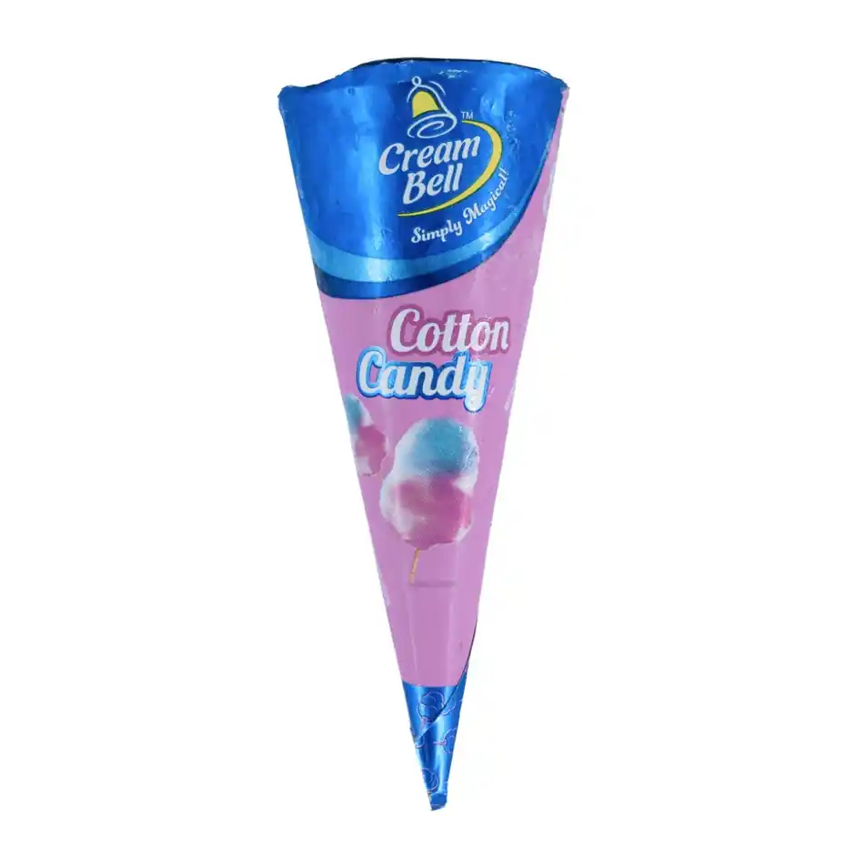 Cream Bell Cotton Candy Ice Cream Cone