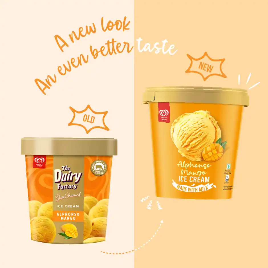 Kwality Walls Alphonso Mango Ice Cream Tub