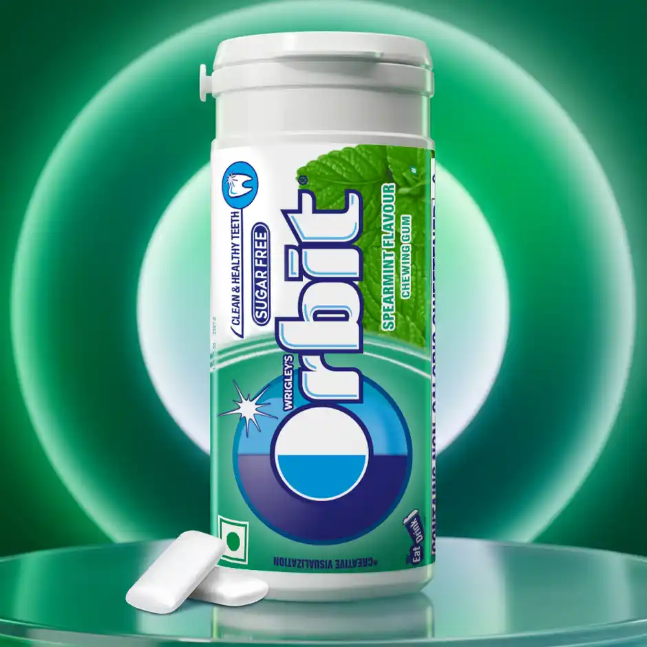 Orbit Sugar Free Spearmint Flavour Chewing Gum