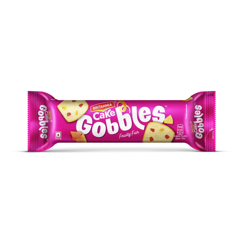 Britannia Gobbles Bar Cake Fruity Fun 