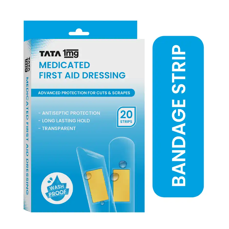 Tata 1Mg Medicated First Aid Dressing  Washproof Bandages