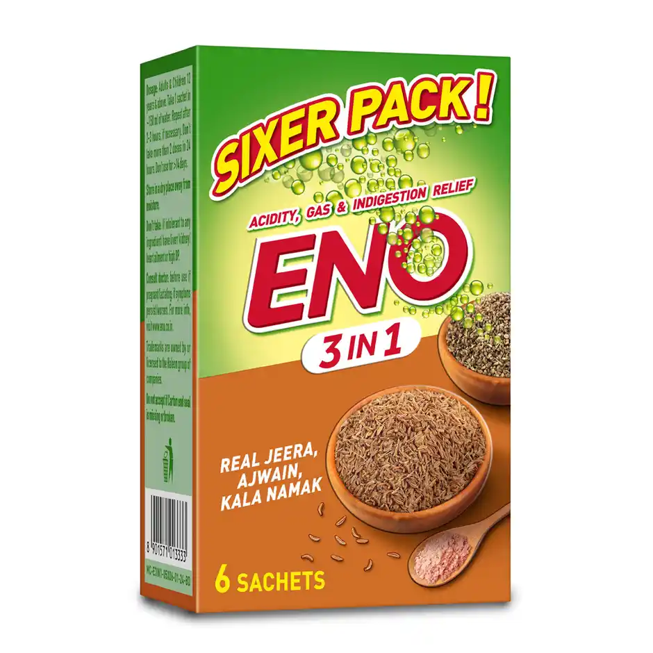 ENO 3 In 1 With Real Jeera Ajwain & Kala Namak & Power Of ENO Sachets