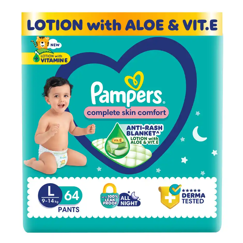 Pampers All Round Protection Baby Diapers  Pant Style  L  64 pcs