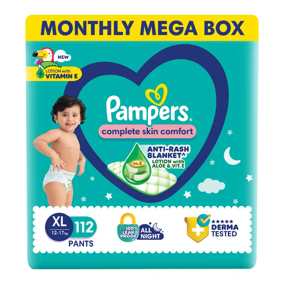 Pampers All Round Protection Baby Diapers  Pant Style  XL  112 pcs