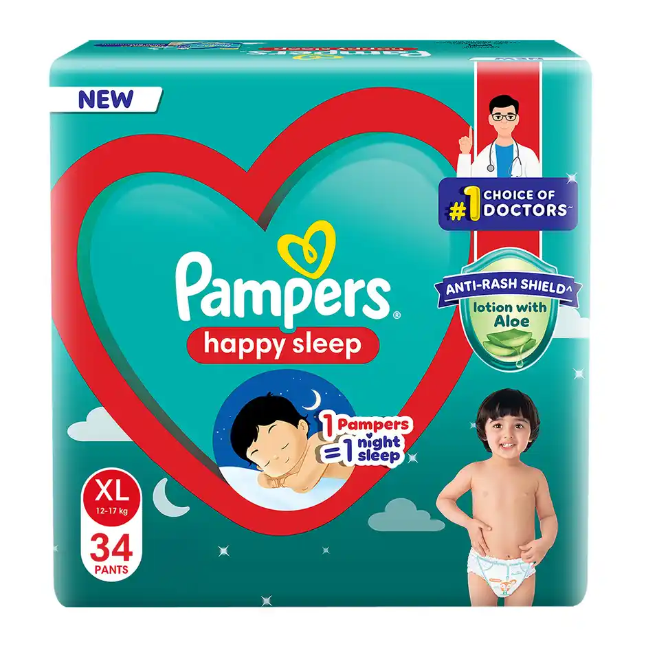 Pampers Happy Sleep Pant Style Baby Diapers  XL  1217 Kg Diapers