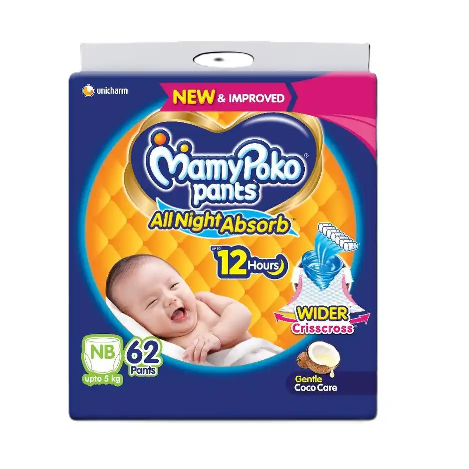 Mamypoko pants All night absorb Pant Style Baby Diapers New Born  XS
