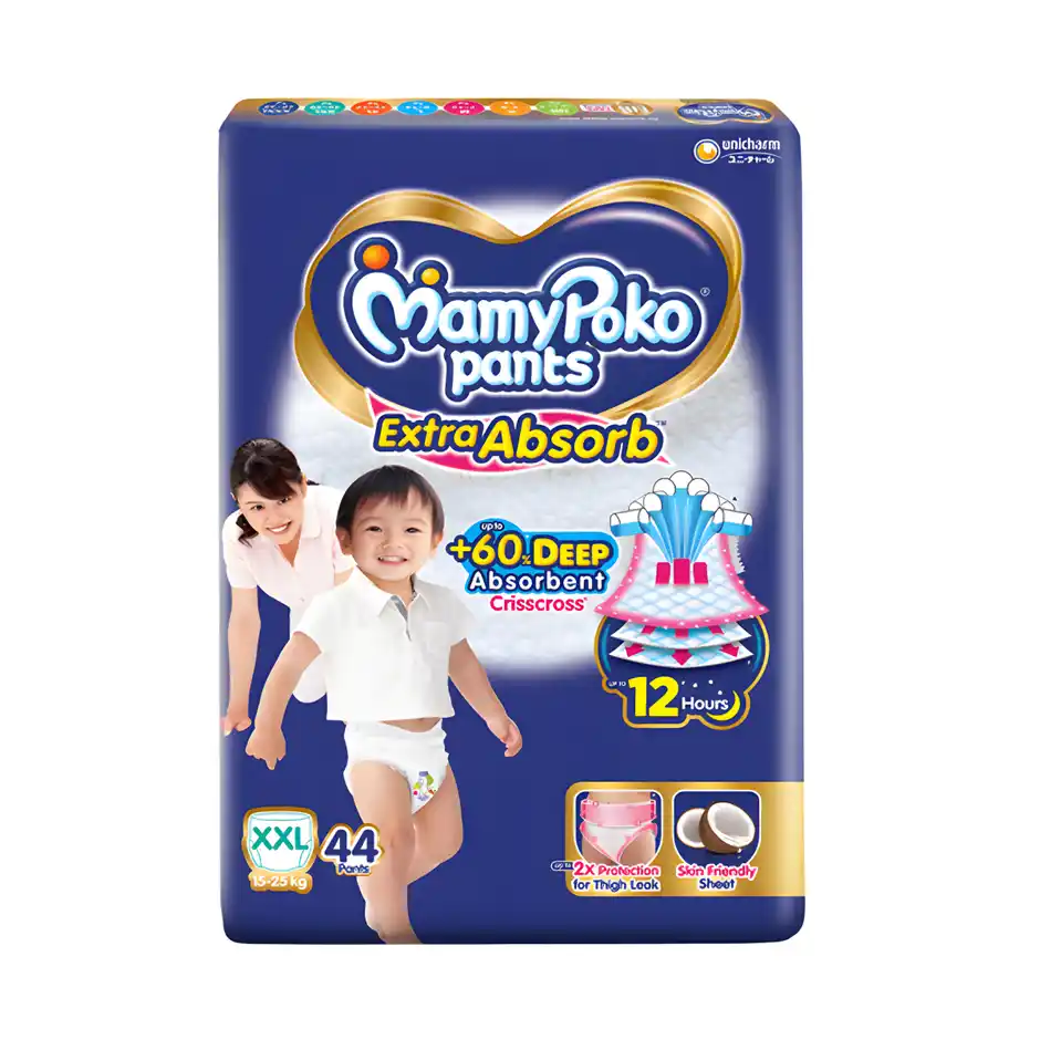Mamypoko Extra Absorb Baby Diapers  Pant Style  2XL  44 pcs