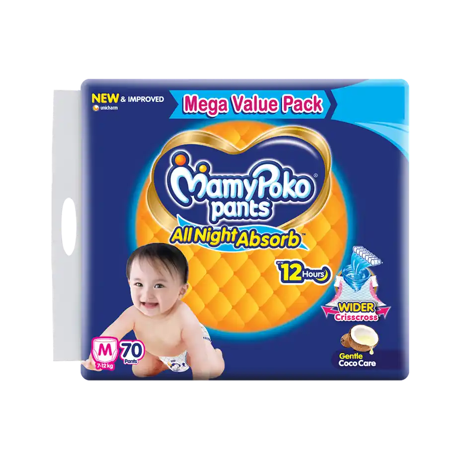Mamypoko Pants All Night Absorb Pant Style Baby Diapers  Size M 712 kg