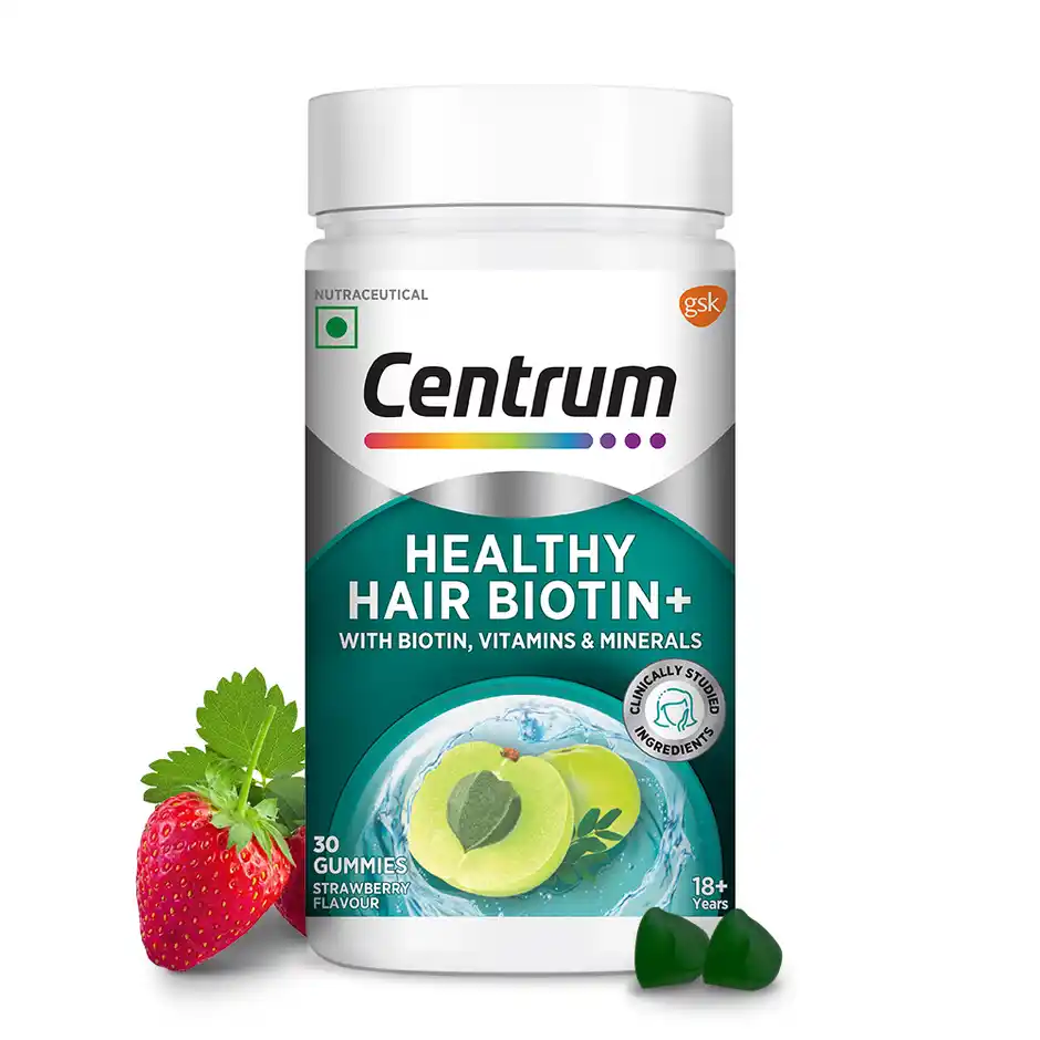 Centrum Healthy Hair Biotin Gummies for Men and Women