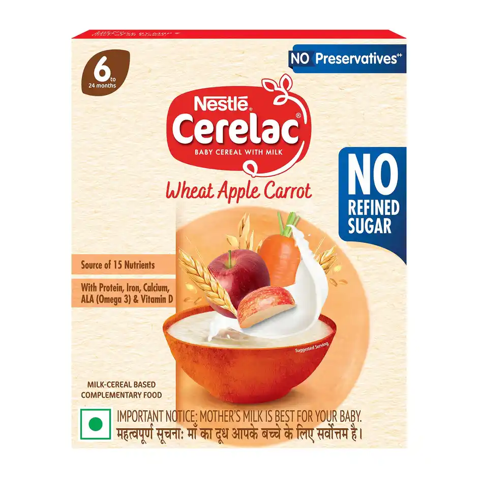 Nestle Cerelac Wheat Apple Carrot Baby Food Cereal
