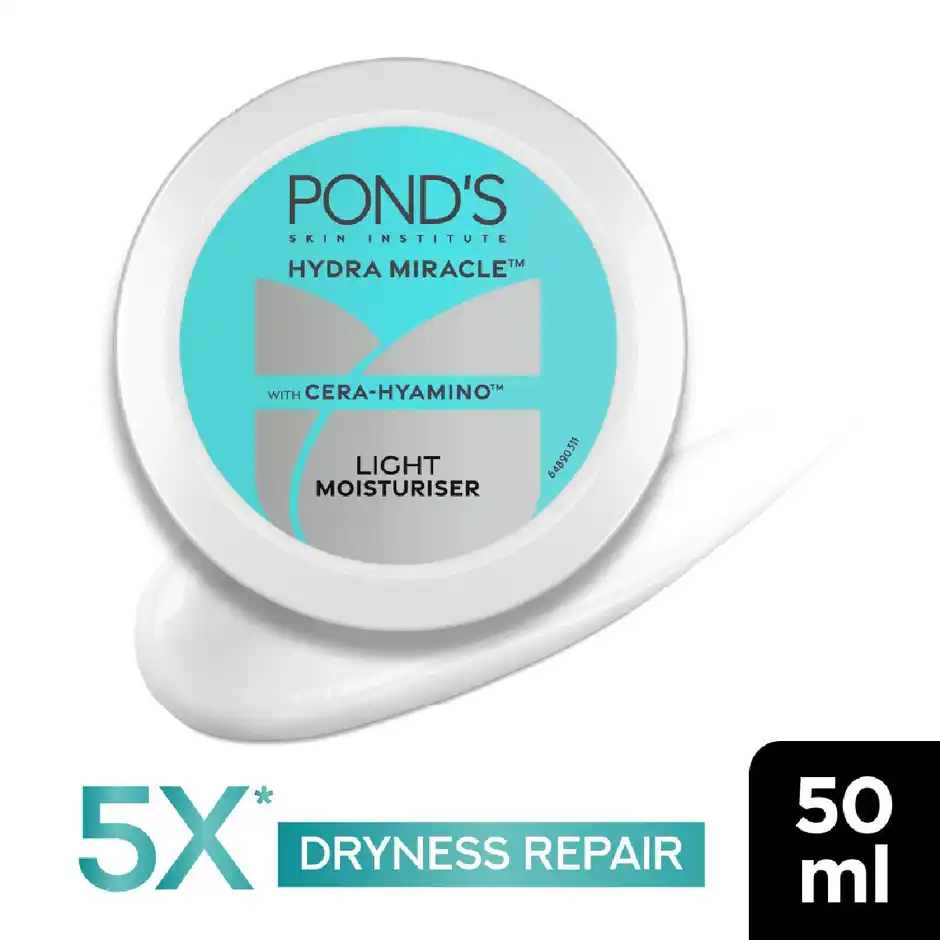 Ponds Light Moisturiser With CeraHyamino For 5X Dryness Repair For Soft Smooth Skin
