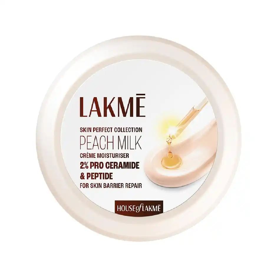 Lakme Peach Creme Moisturiser Ceramide & Peptide Skin Barrier Repair & Hydrated Glow