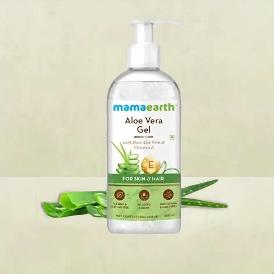 Mamaearth Aloe Vera Gel with Pure Aloe Vera & VitaminE for Skin & Hair 
