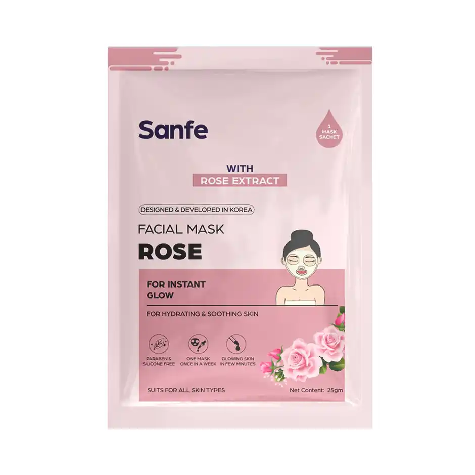 Sanfe Instant Glow Rose Facial Mask