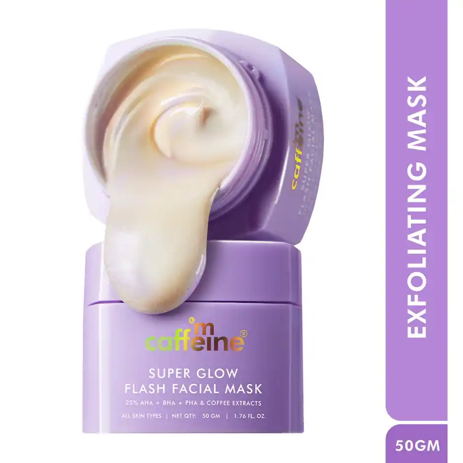 mCaffeine Super Glow Flash Facial  Face Mask 