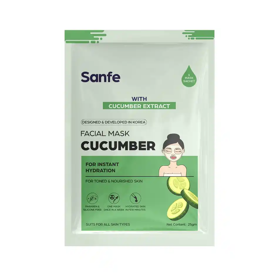 Sanfe Instant Hydration Cucumber Facial Mask 100