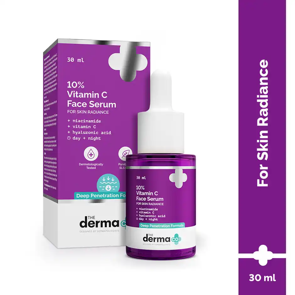 The Derma Co 10 Vitamin C Face Serum Reduces Pigmentation & Glowing Skin