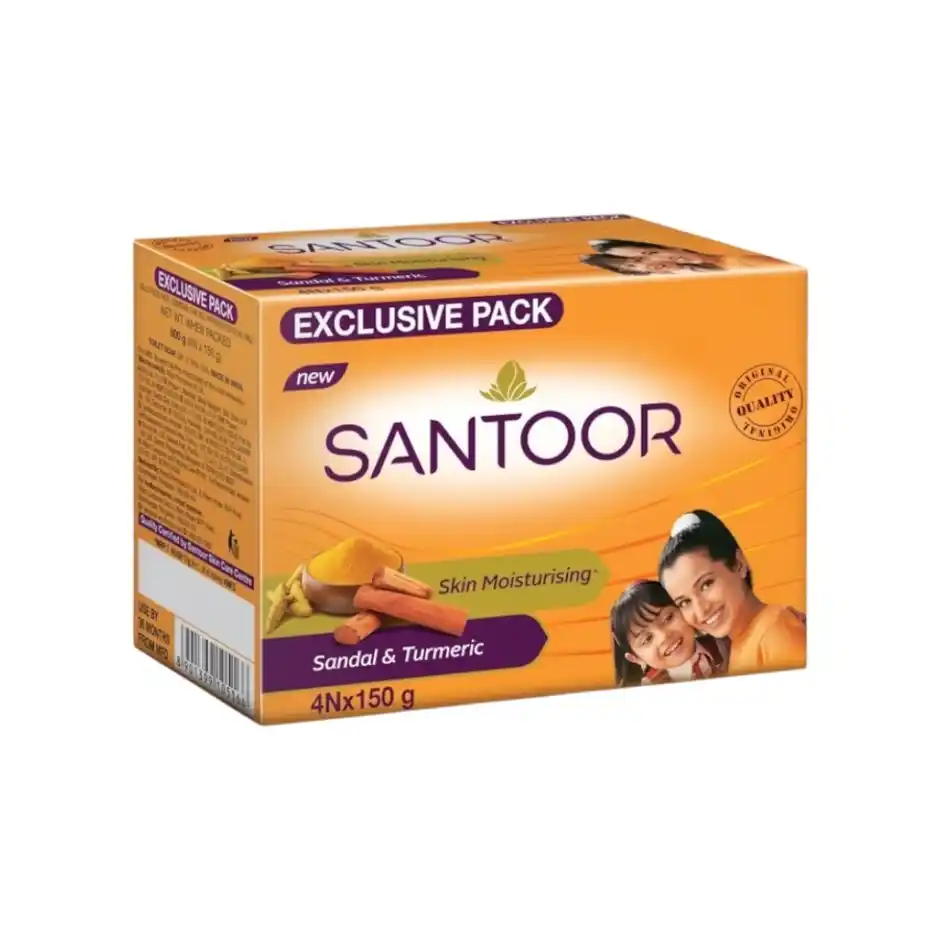Santoor Skin Moisturizing Sandal and Turmeric Bathing Soap