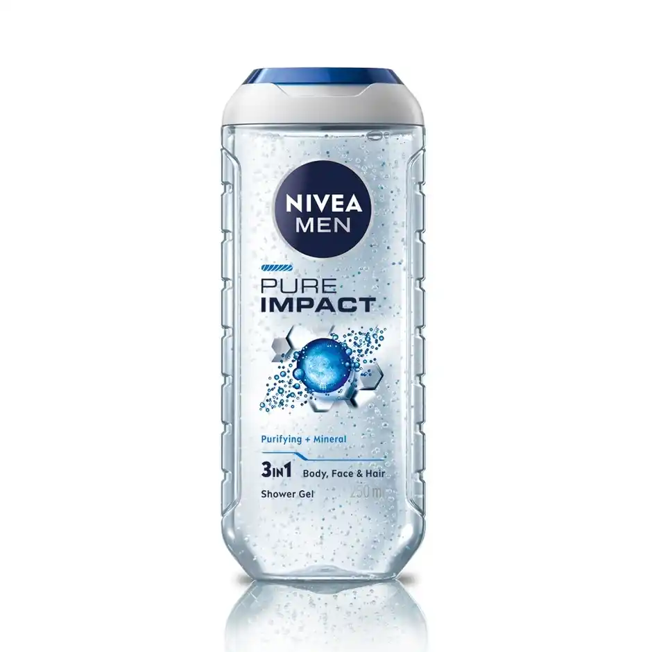 Nivea Men Pure Impact Body Wash For Face, Body & Hair