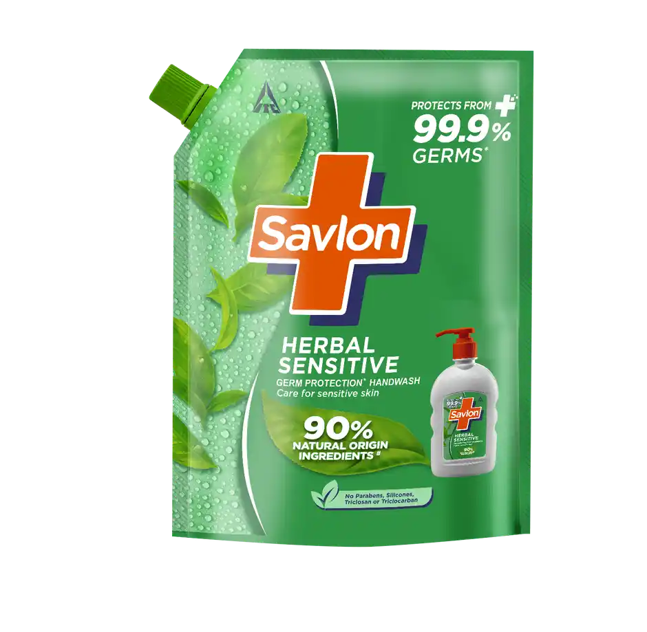 Savlon Herbal Sensitive Handwash Refill Pack 13L Care for sensitive handsValue Pack