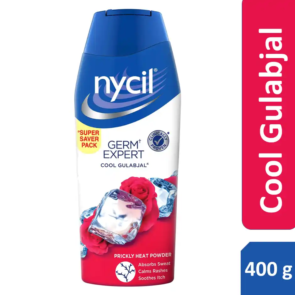 Nycil Germ Expert Cool Gulabjal Prickly Heat and Cooling Powder  400 g