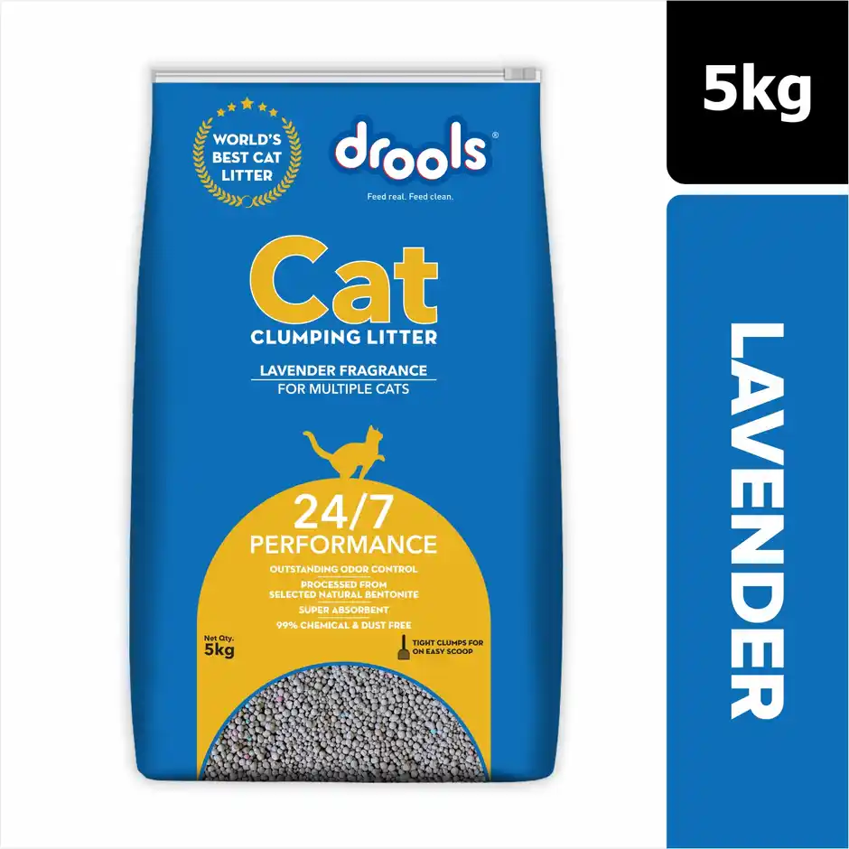 Drools Clumping Lavender Fragrance Pet Cat Litter For Multiple Cats