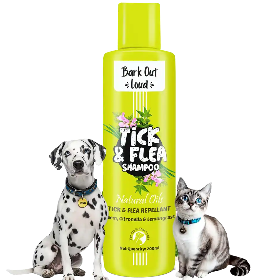 Bark Out Loud Natural Tick and Flea Shampoo  For Cats & Dogs