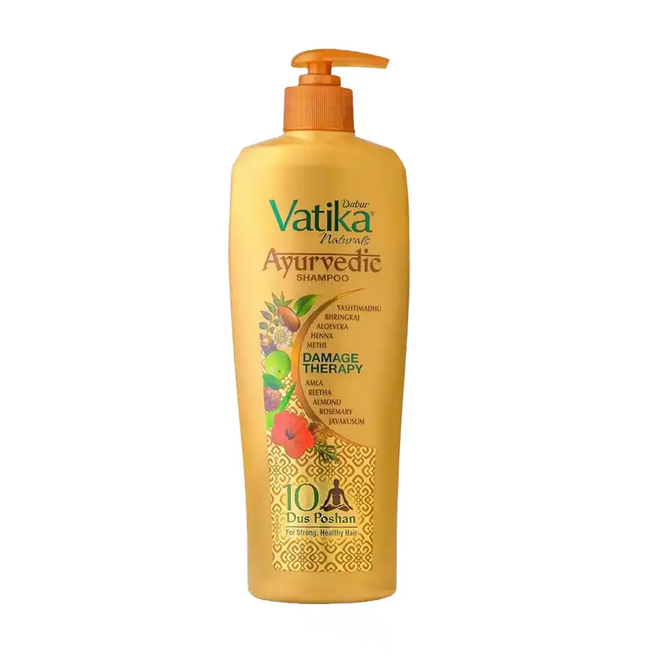 Dabur Vatika Naturals Ayurvedic Shampoo with 2X Damage Protection
