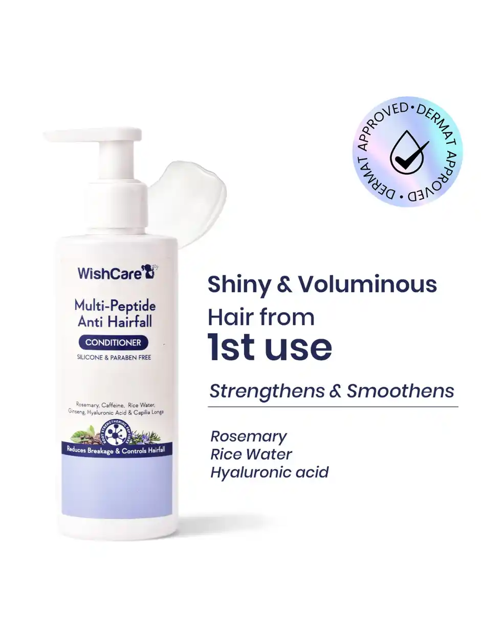 Wishcare Multi Peptide Rice Water Anti Hairfall Conditioner  Rosemary Capilia LongaHa & Caffeine