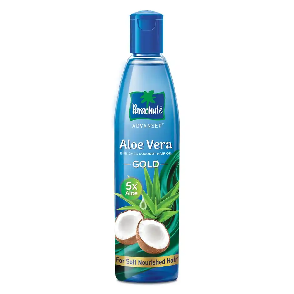 Parachute Advansed Aloe Vera Gold Hair Oil  Coconut for Nourishment 5X Aloe for Soft Hair